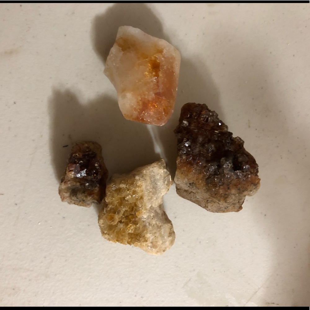 Citrine Crystal Clusters - Orange to Rust
